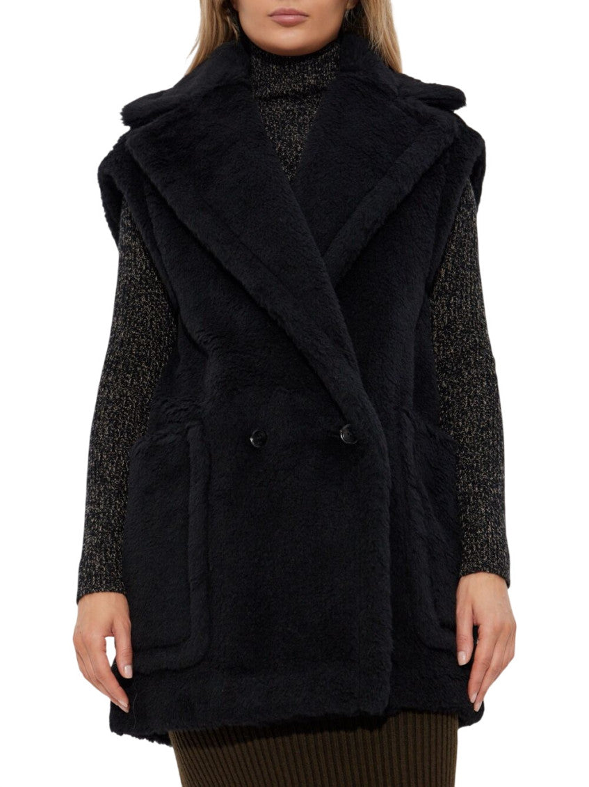 Black Textured Notched Lapel Jacket 2