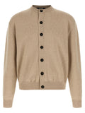 Beige Knitted Relaxed Cardigan 1