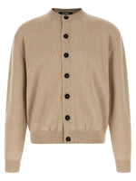 Beige Knitted Relaxed Cardigan 1