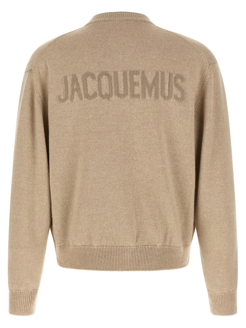 Beige Knitted Relaxed Cardigan 2