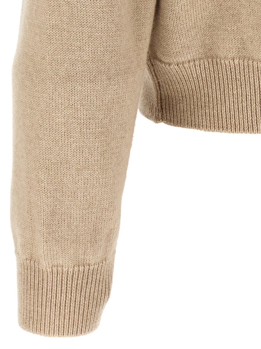 Beige Knitted Relaxed Cardigan 4