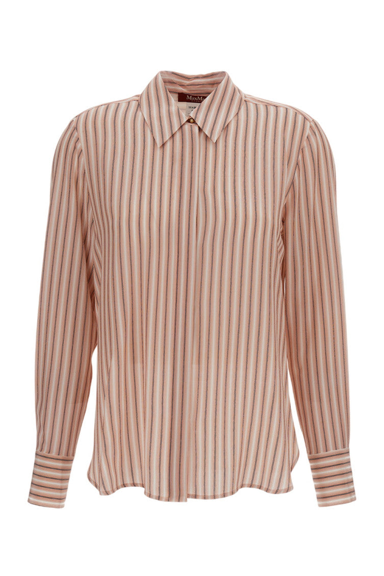 Peach Regular Stripes Shirt 1