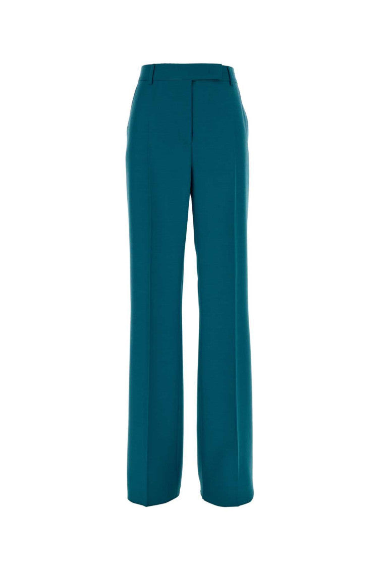 Blue Tailored Flat Front Pants 1