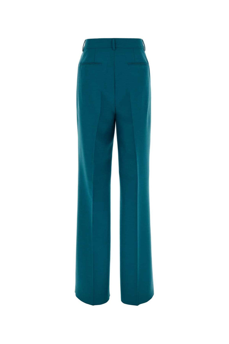 Blue Tailored Flat Front Pants 2