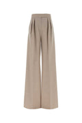 Beige Tailored Pleated Pants 1