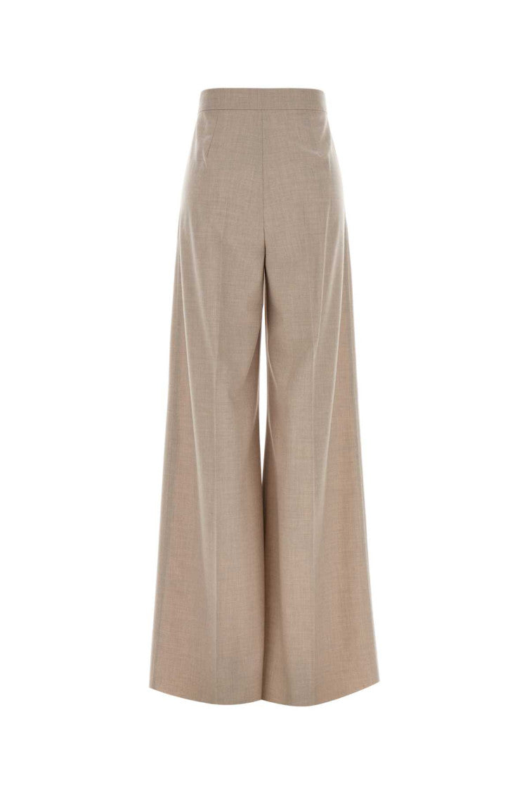 Beige Tailored Pleated Pants 2