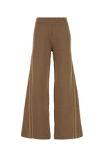 Light Brown Flared Flat Front Pant 1