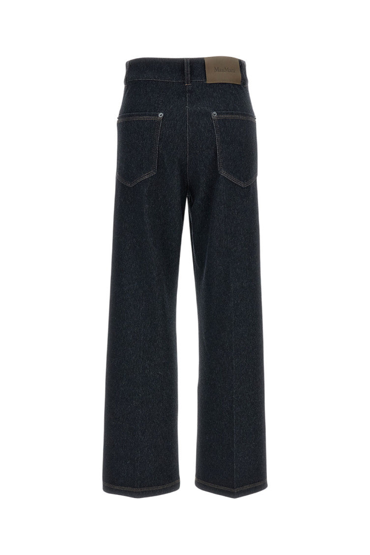 Dark Blue Straight High Rise Jeans 2