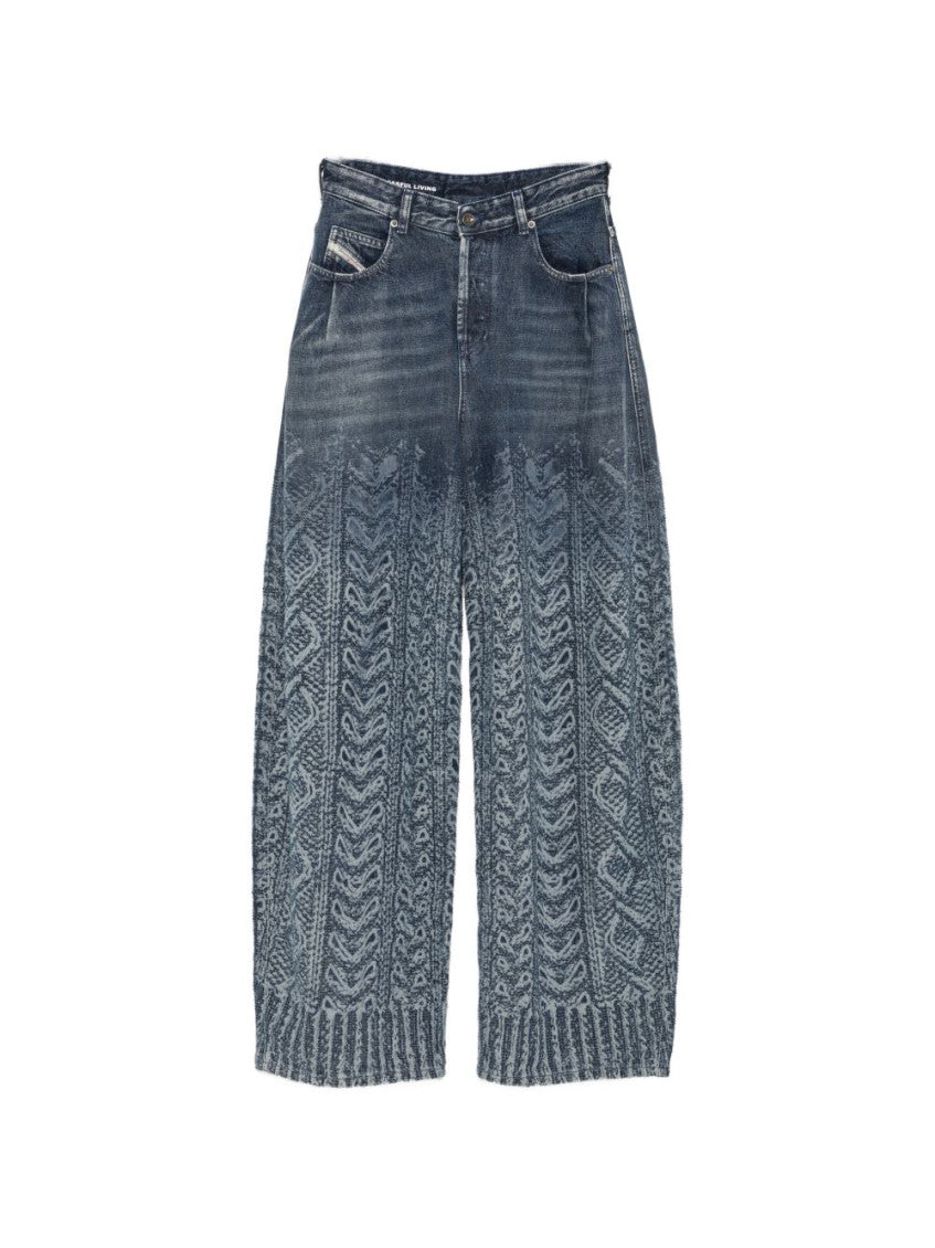 Blue Relaxed High Rise Jeans 1