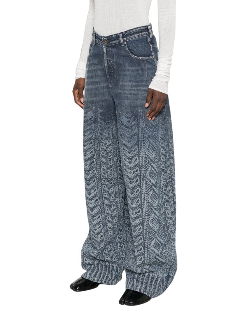 Blue Relaxed High Rise Jeans 4