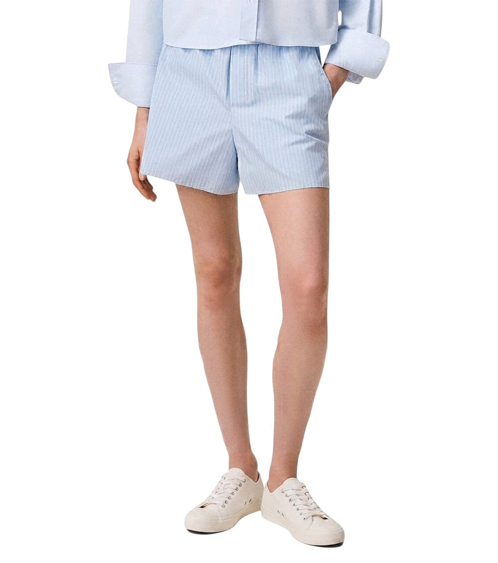 Sky Blue Stripes Shorts 3