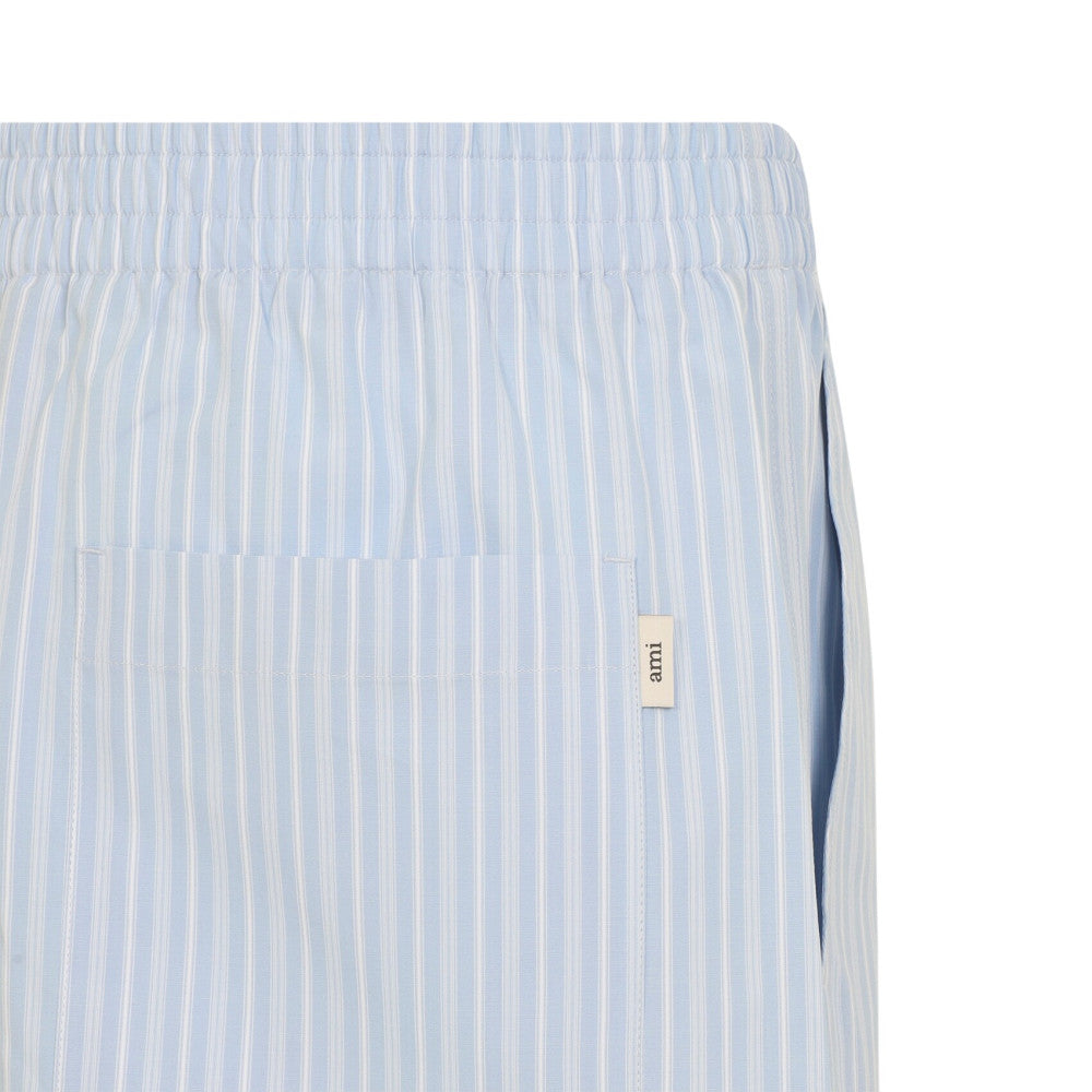 Sky Blue Stripes Shorts 4