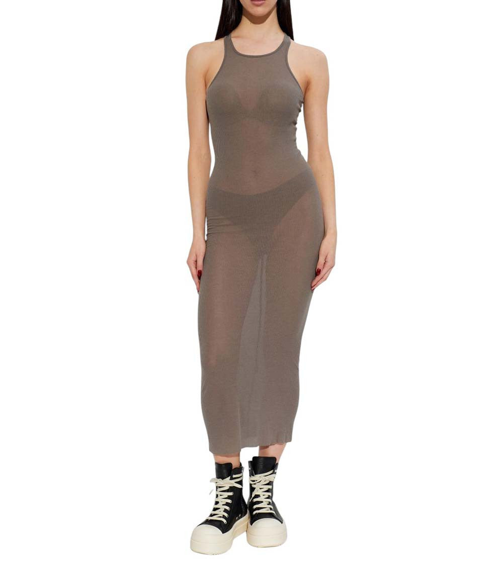 Grey Round Neck Midi Dress 1