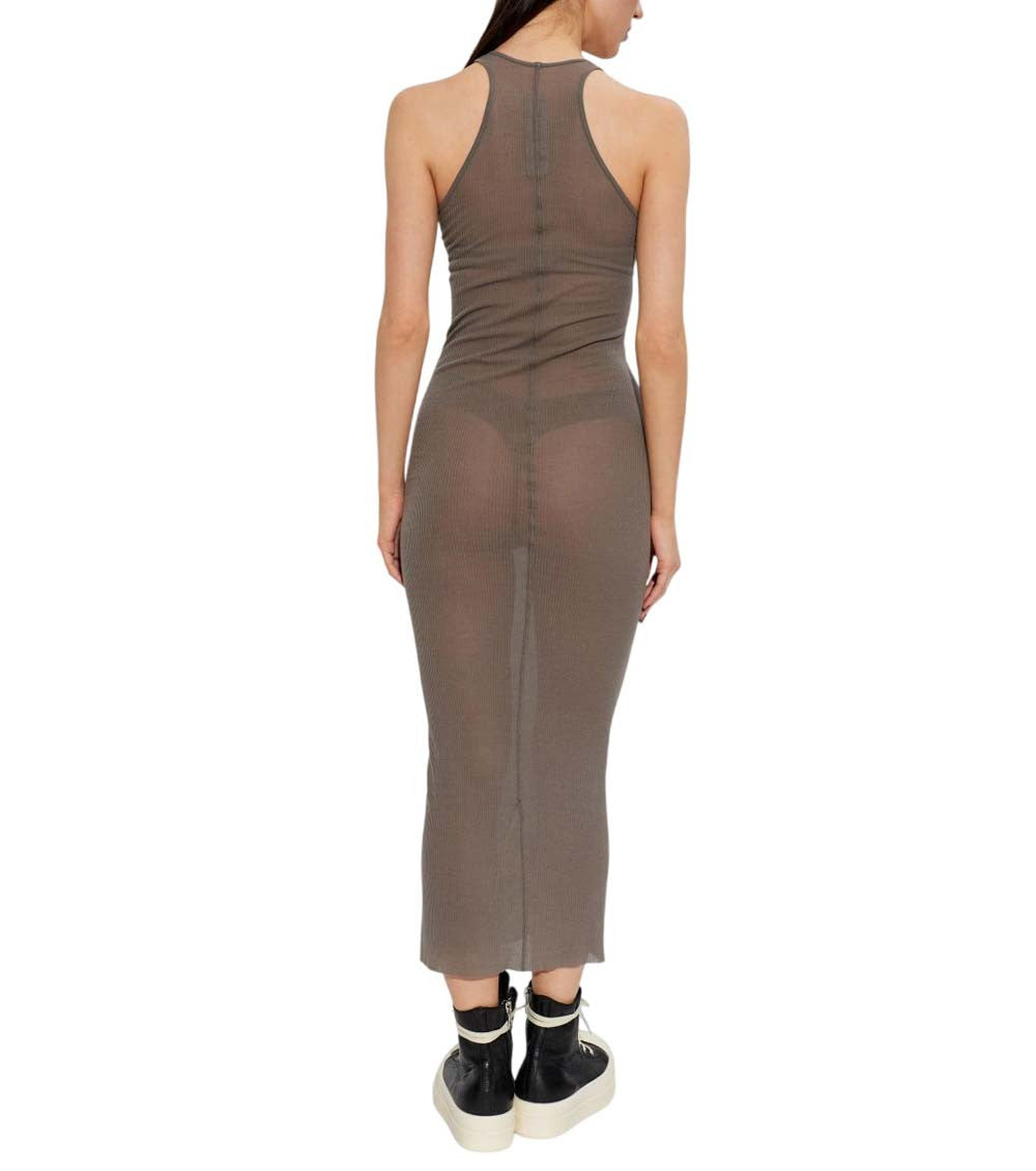 Grey Round Neck Midi Dress 2