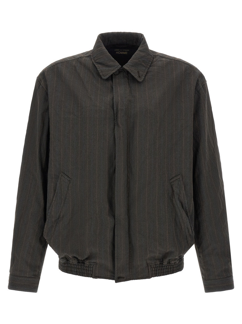 Dark Grey Striped Jacket 1