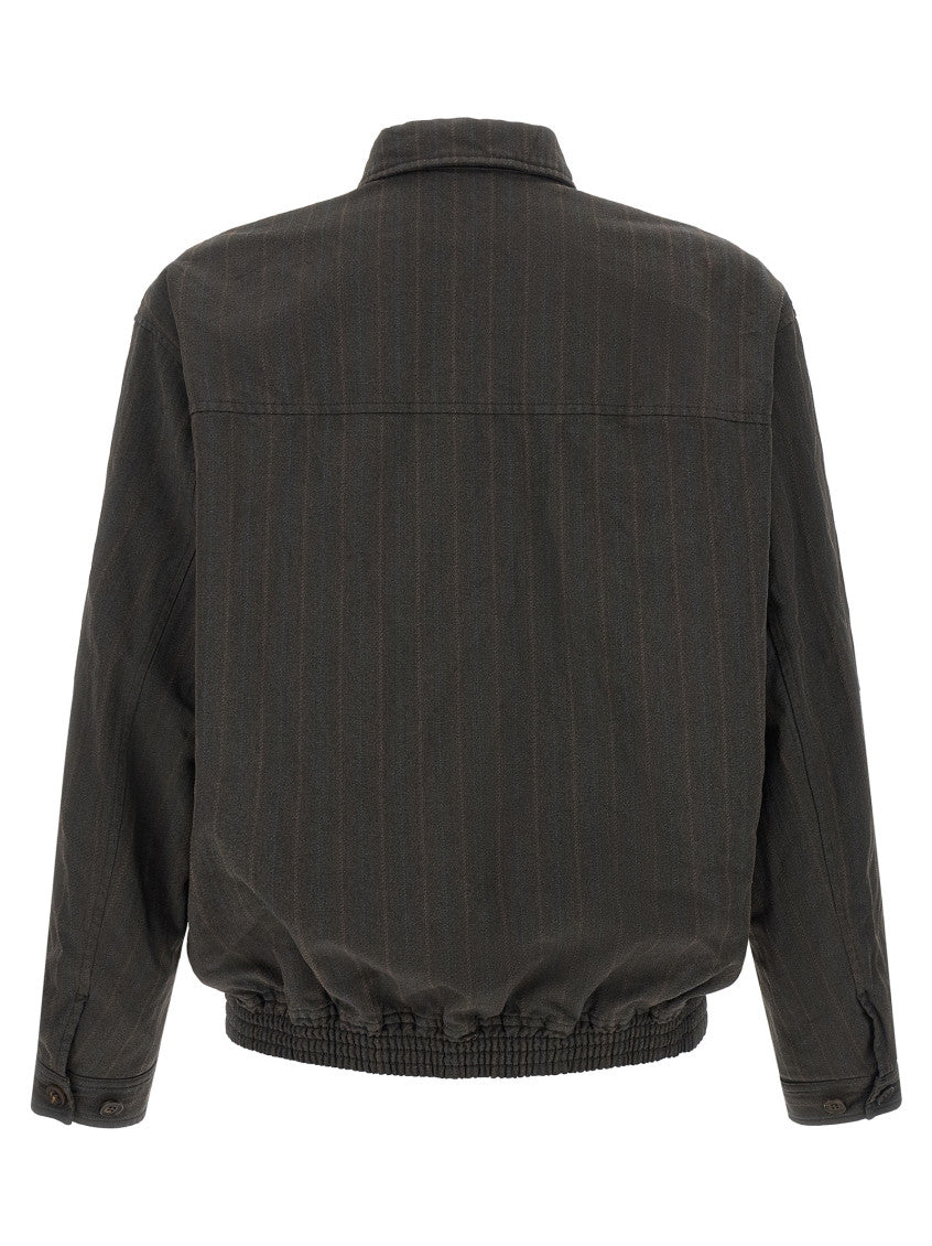 Dark Grey Striped Jacket 2