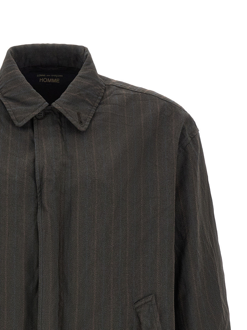 Dark Grey Striped Jacket 3