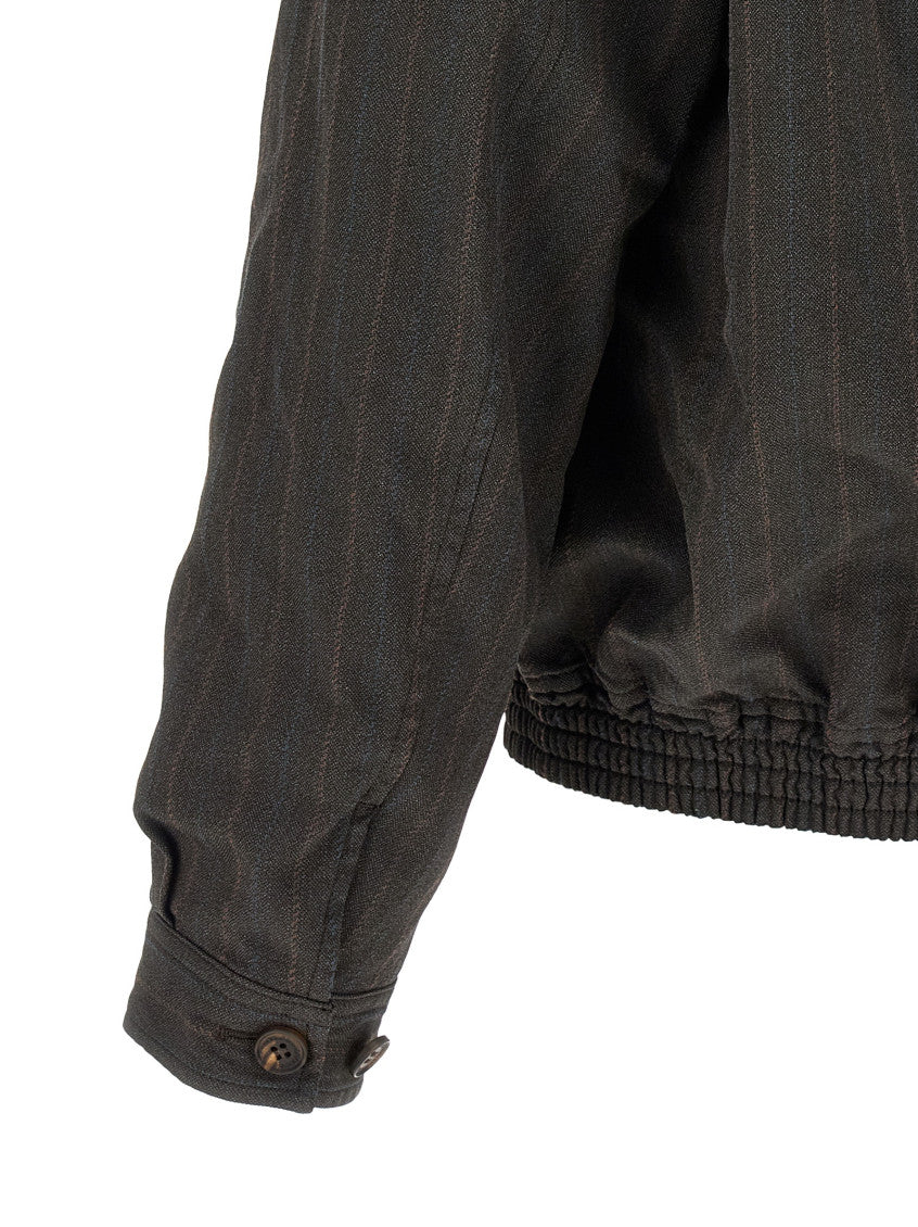 Dark Grey Striped Jacket 4
