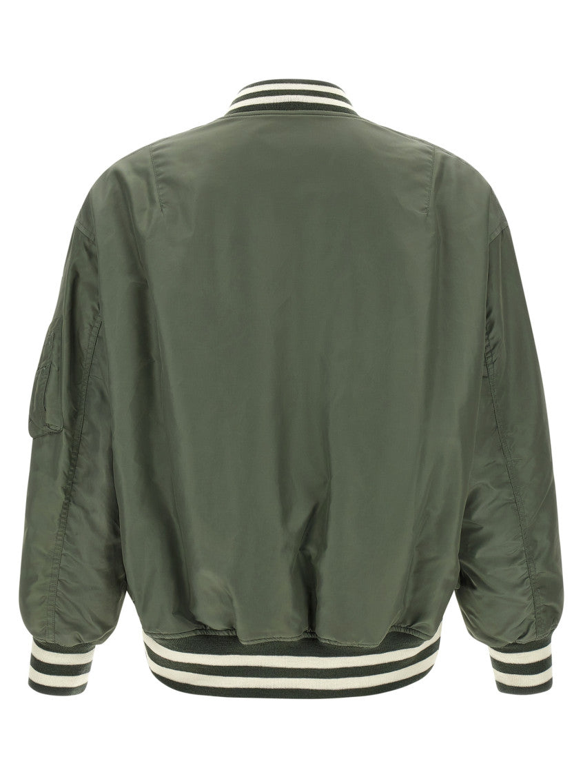 Green Relaxed Bomber Jacket 2