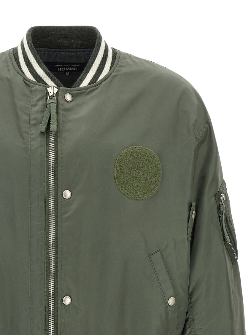 Green Relaxed Bomber Jacket 3