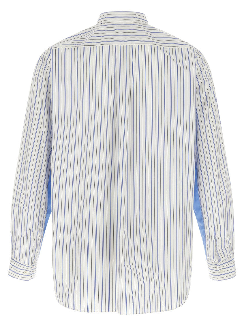 White Relaxed Striped Shirt 2