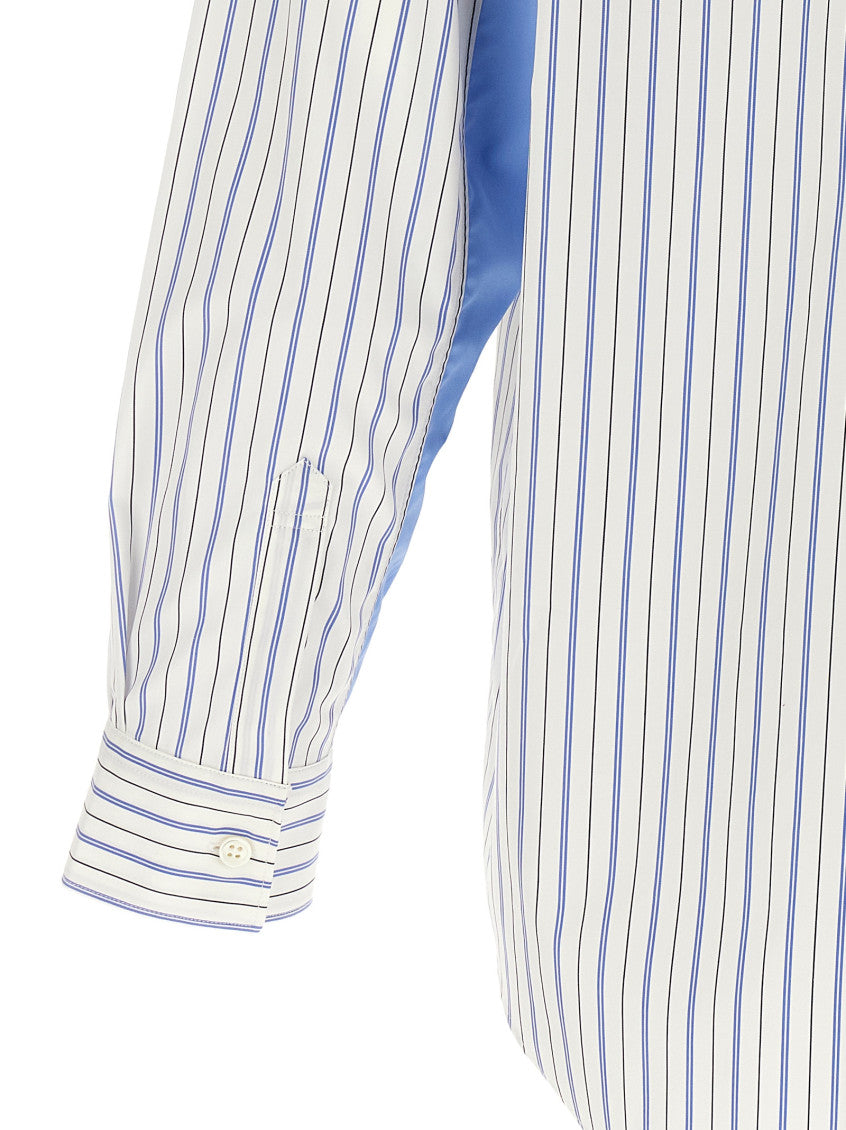 White Relaxed Striped Shirt 4
