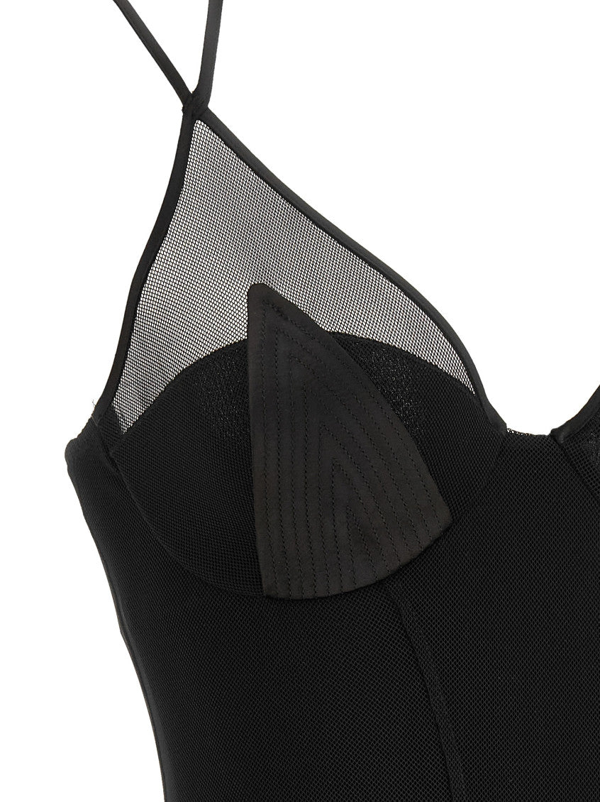 Black Transparent Halter Neck Maxi Dress 6