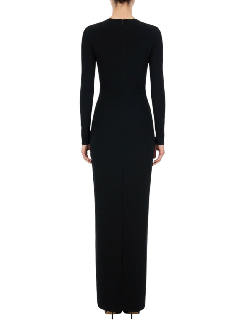 Black V Neck Maxi Dress 4