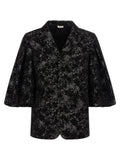 Black Regular Abstract Blazer 1