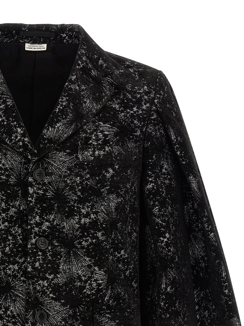 Black Regular Abstract Blazer 3