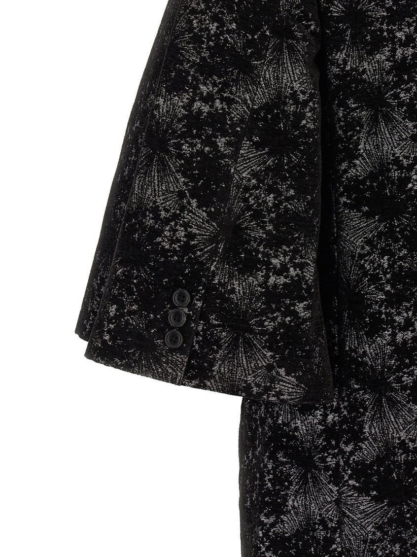 Black Regular Abstract Blazer 4
