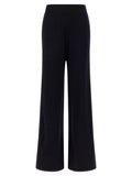 Black Straight Elasticated Pants 1