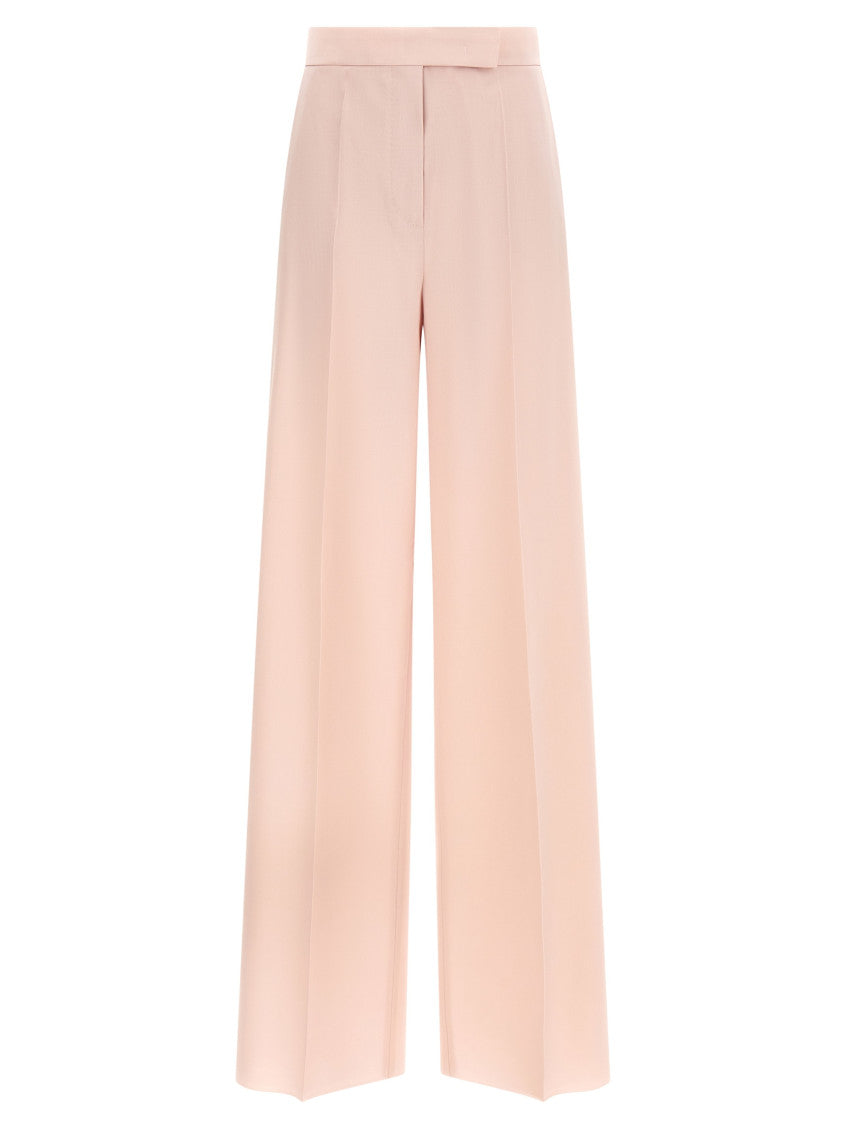 Pink Straight Flat Front Pants 1