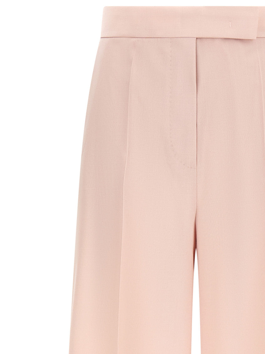 Pink Straight Flat Front Pants 3