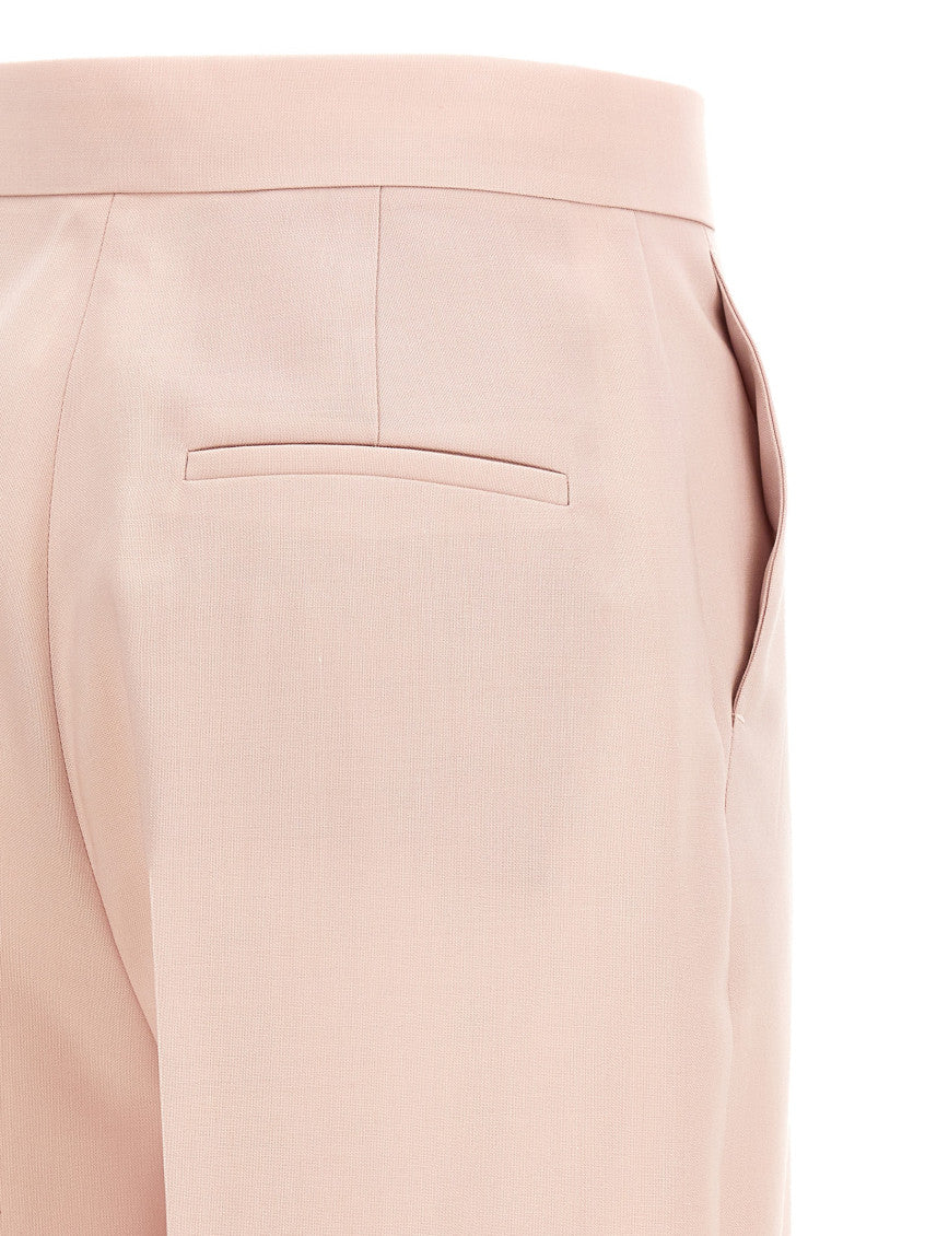 Pink Straight Flat Front Pants 4