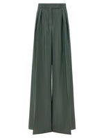 Dark Green Straight Pleated Pant 1
