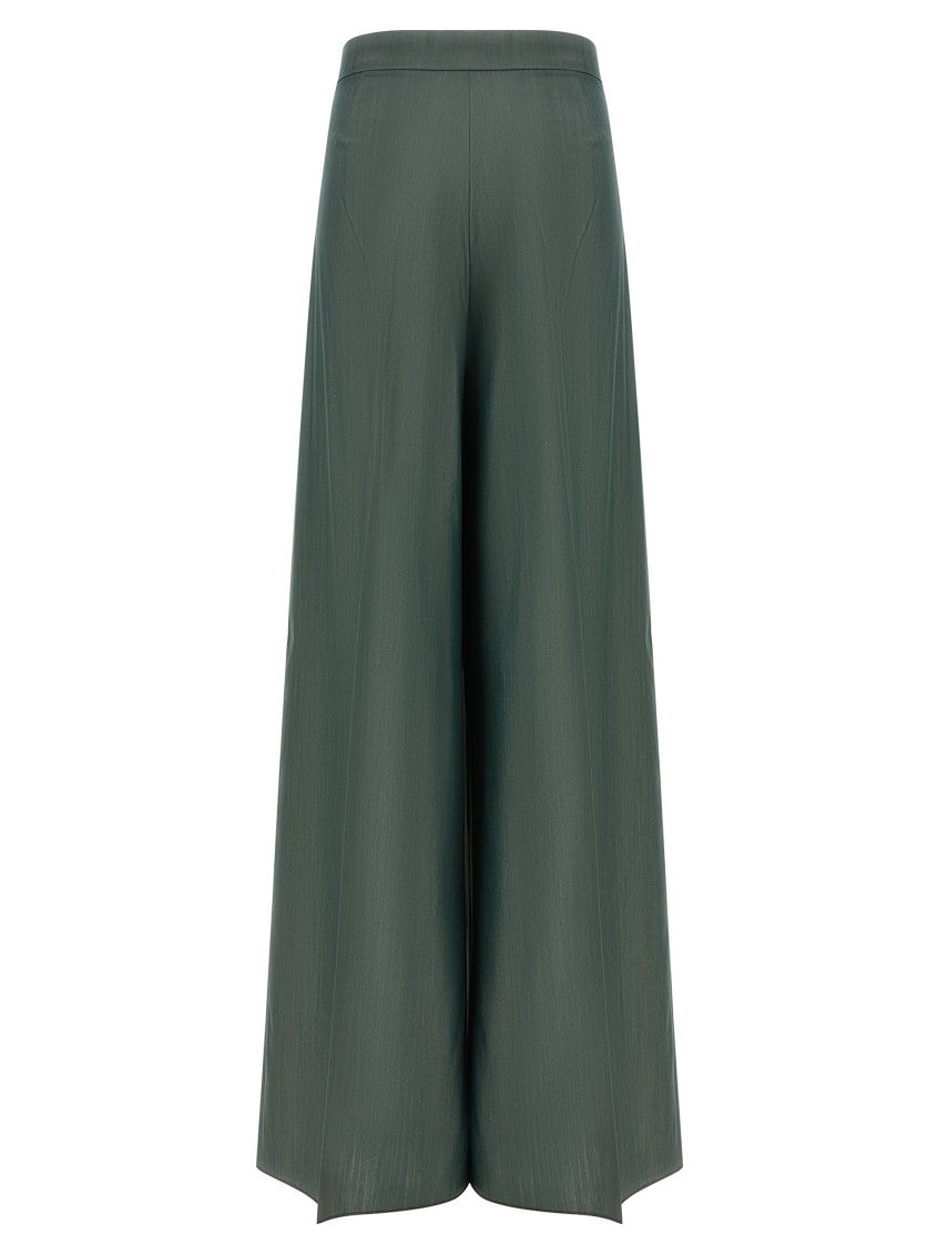 Dark Green Straight Pleated Pant 2