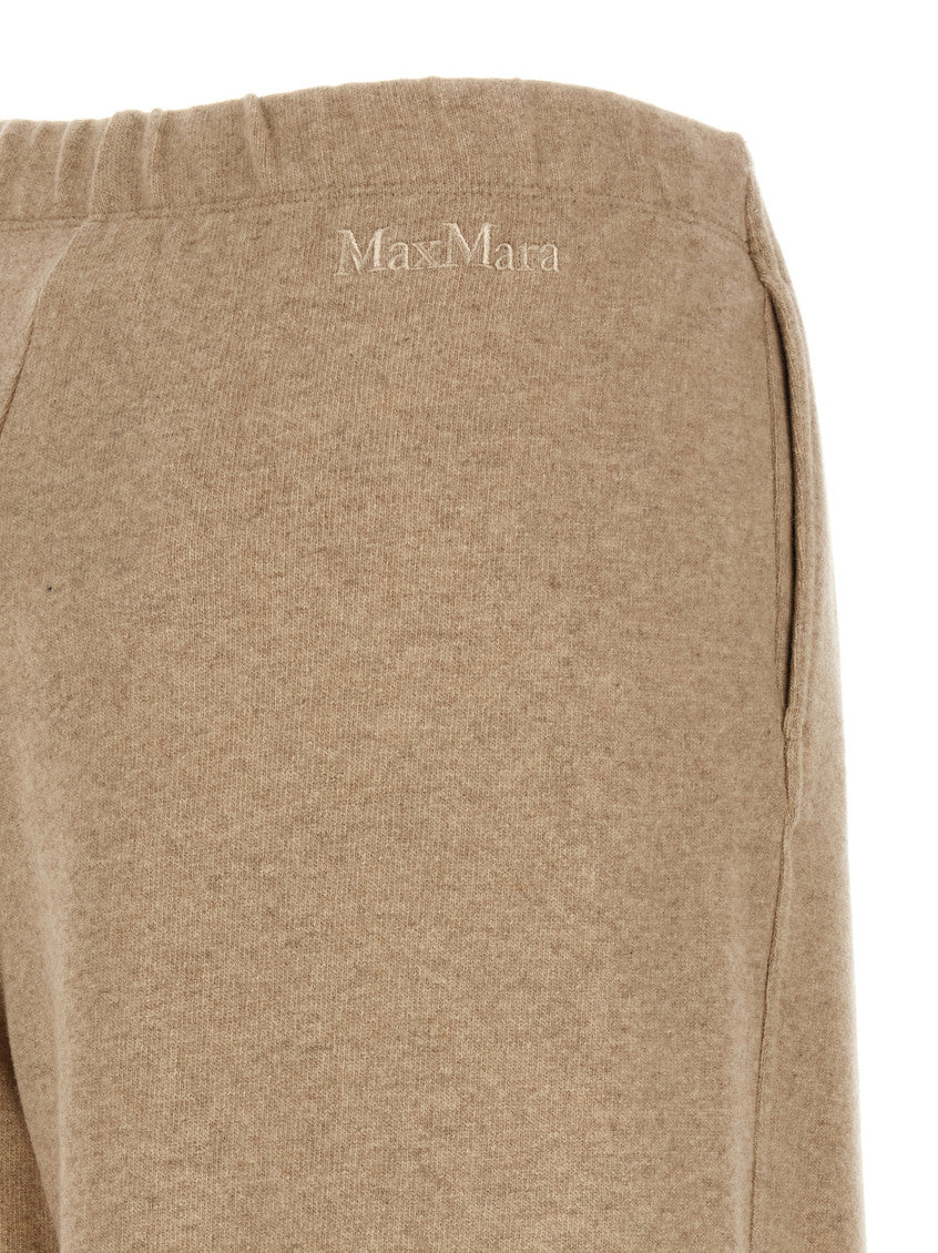 Beige Loose Flat Front Pants 4