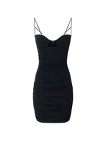 Black Sweet Heart Neck Mini Dress 1