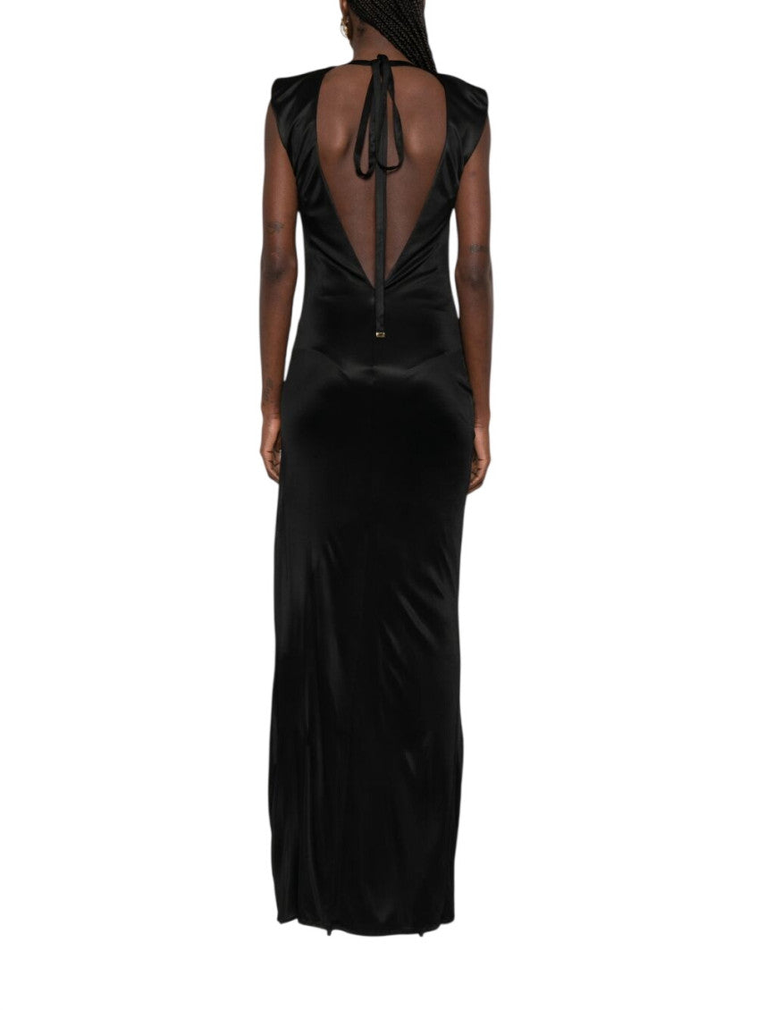Black Round Neck Maxi Dress 2