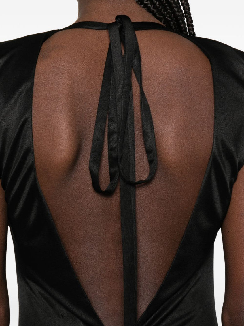 Black Round Neck Maxi Dress 4