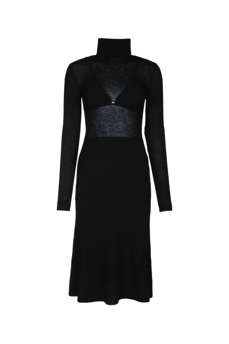 Black Turtle Neck Midi Dress 1