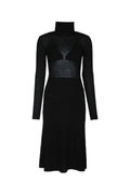 Black Turtle Neck Midi Dress 1