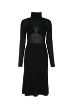 Black Turtle Neck Midi Dress 1