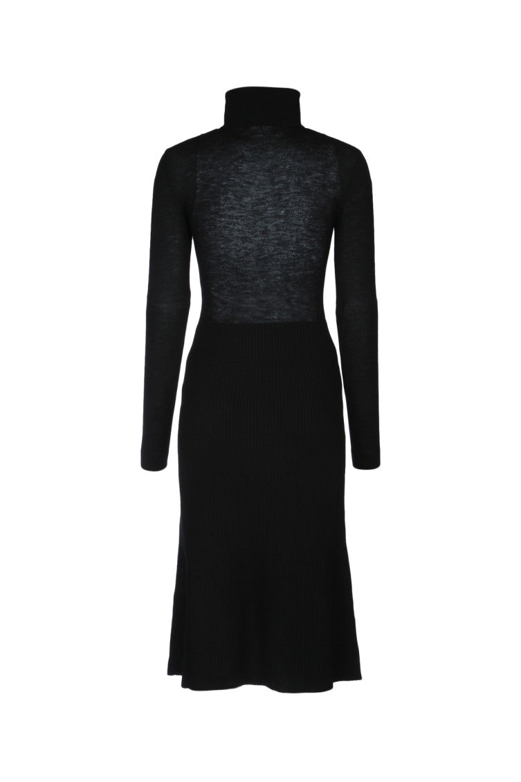 Black Turtle Neck Midi Dress 2