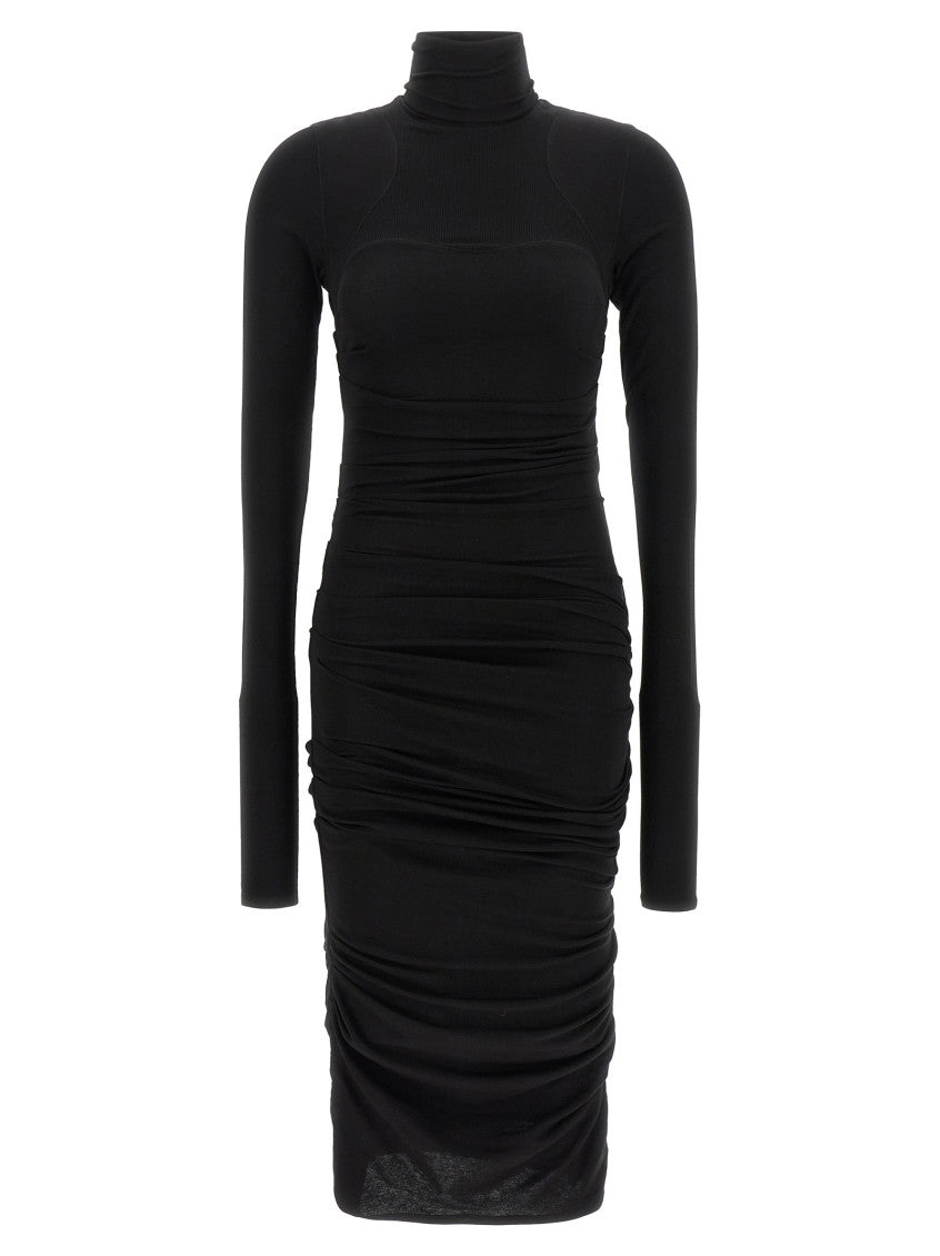 Black Turtle Neck Midi Dress 1