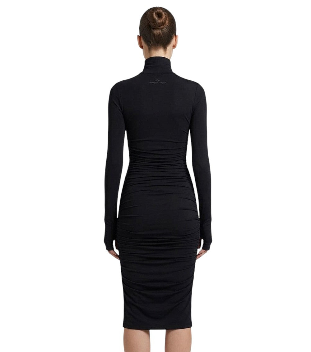 Black Turtle Neck Midi Dress 4