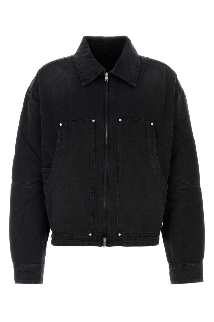 Black Shirt Collar Jacket 1