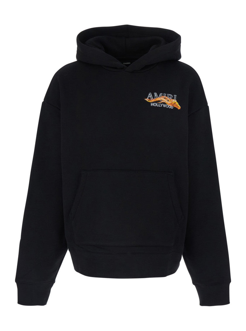 Black Graphic Logo Hoodie 1