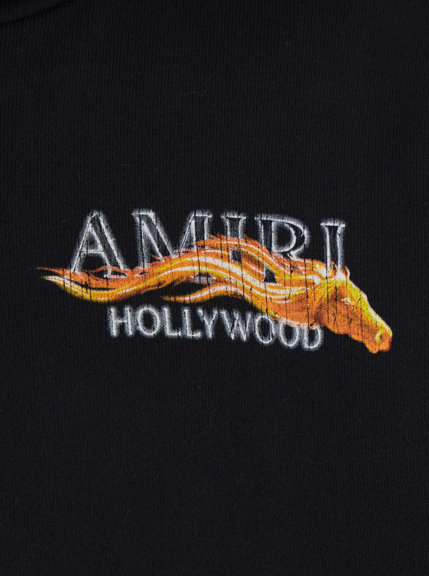 Black Graphic Logo Hoodie 3